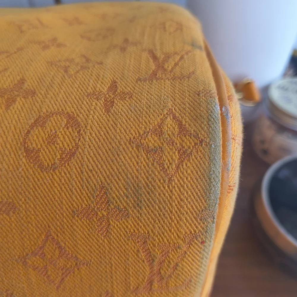 Louis Vuitton Ocre Orange Denim Limited Edition Keepall 50 - Picture 9 of 16